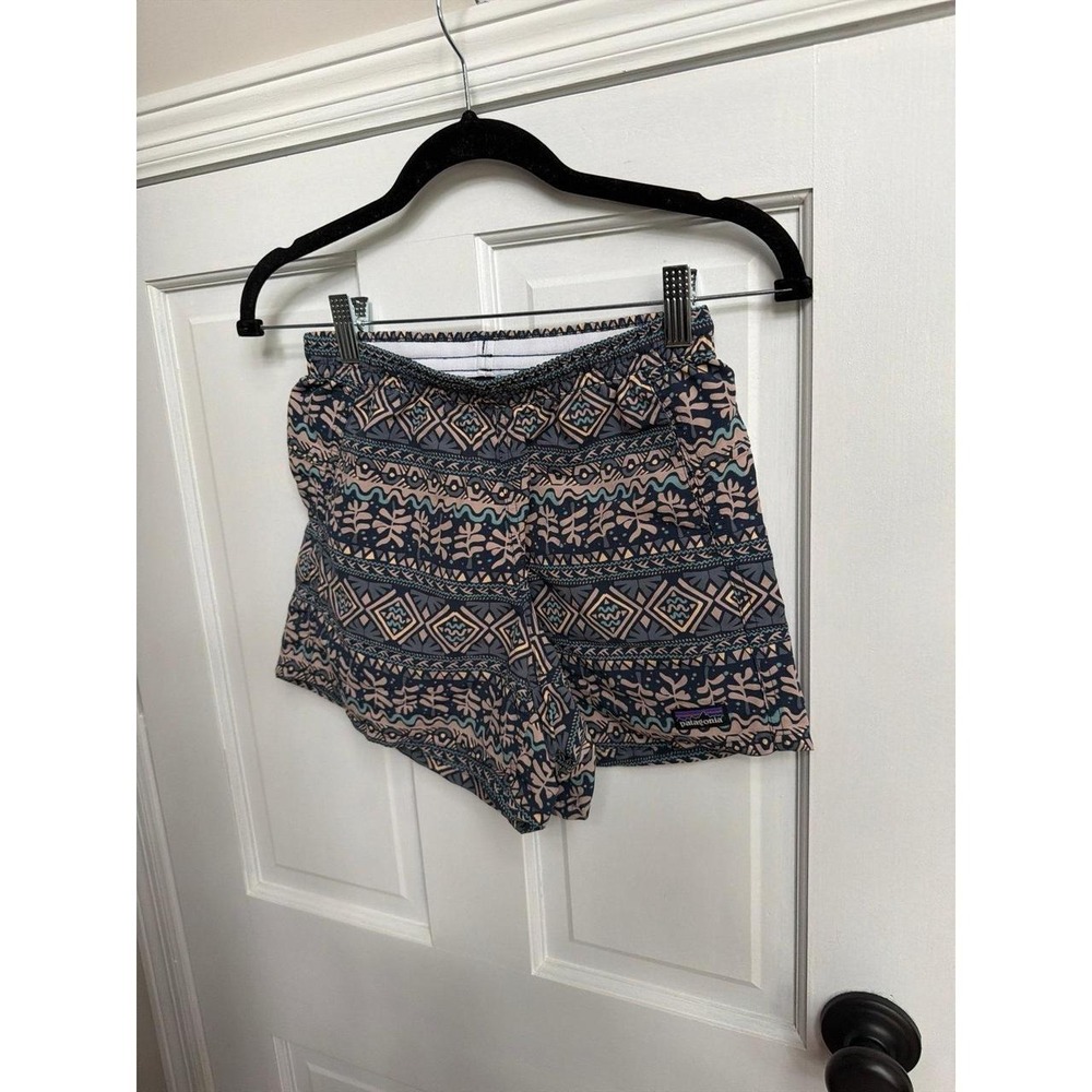 Patagonia Women's Baggies 5" Shorts Tiki / Tidepool Blue geometry xxs